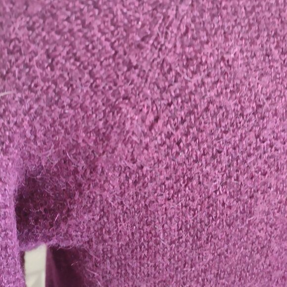 Peruvian Connection Purple Alpaca High-Collar Sweater Handmade Peru - Picture 6 of 10